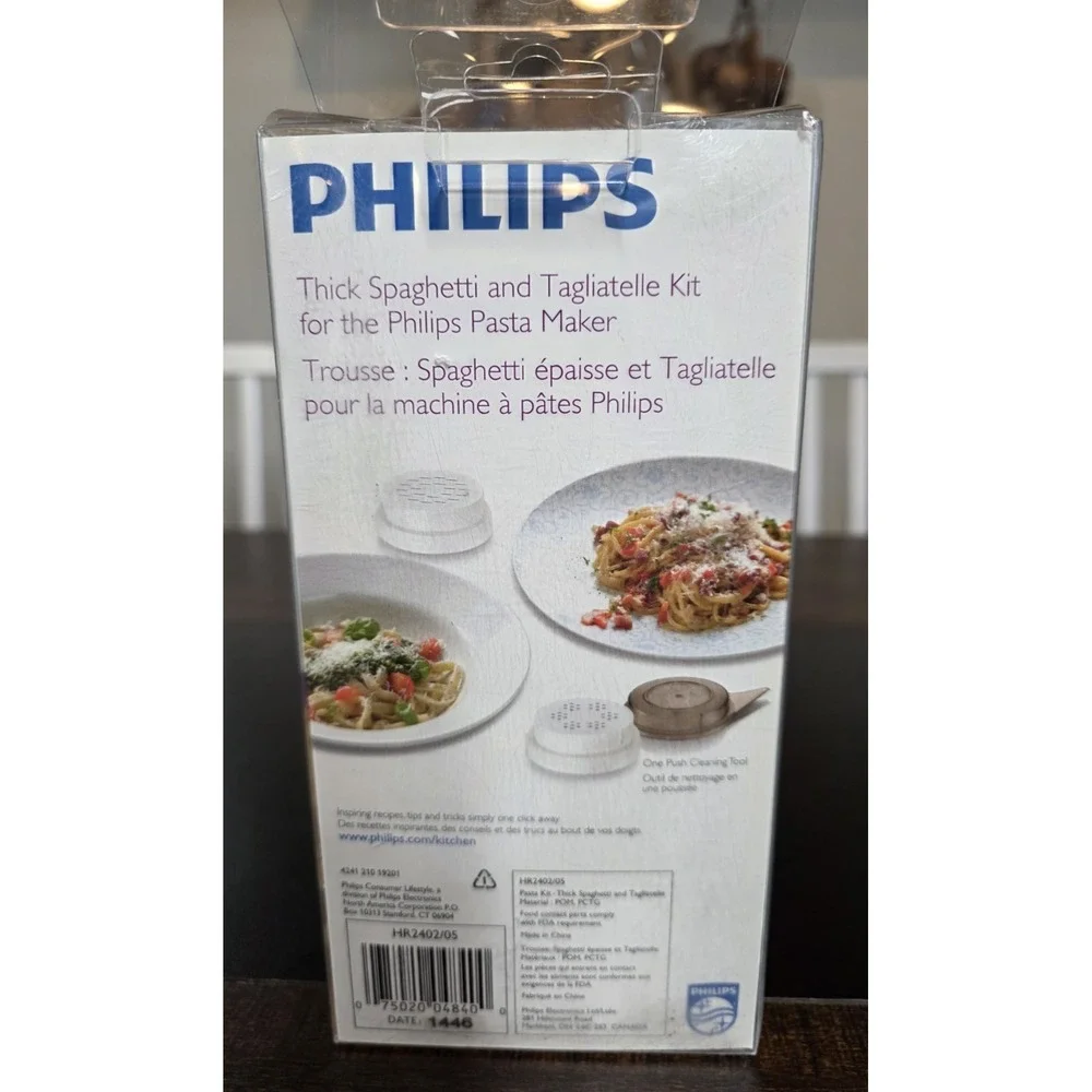 Philips Pasta Maker Shaping Discs HR2402/05 Thick Spaghetti Tagliatelle Tool NEW